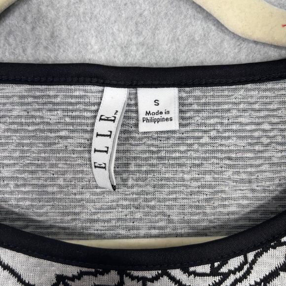 Elle Shirt Small Gray Knit Pockets Textured Feminine Minimalist Cottage Lounge - Picture 5 of 11